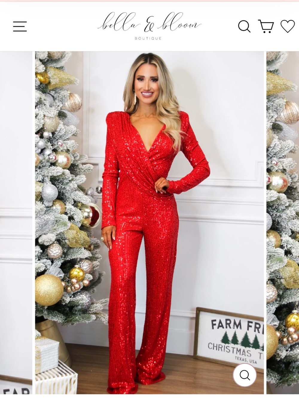Bella and Bloom: Red Sequin Jumpsuit